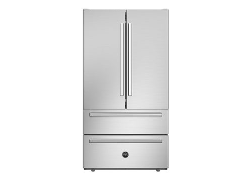 Ⓜ️🔵🔵🔵 BERTAZZONI REF904FFNXTC - Frigorifero French Door, Libera Installazione, 90 cm, Acciaio Inox, Serie Professional, 449L Frigorifero, 187L Congelatore, Nuova Classe E