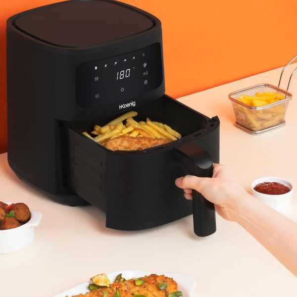 Friggitrice Ad Aria H.Koenig FRY900 - Doppia Vasca 9L, 8 Programmi, Touch Screen, 2400W - Foto 9