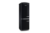 Ⓜ️🔵🔵🔵 SEVERIN RKG 8888 - Frigorifero Retrò combinato, NERO, apertura a sinistra, TOTAL NO-FROST MULTI-AIRFLOW, Nuoca classe E