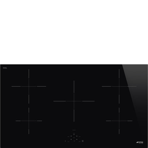 Ⓜ️🔵🔵🔵 Smeg SI2951D - Piano Cottura Induzione, 90 cm, Nero, Incasso, Estetica Universale, Elettrico