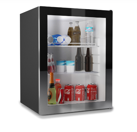Ⓜ️🔵🔵🔵 Vitrifrigo C60PV - Minibar a compressore, 60 Litri, Porta a vetro, Serie OFFICE, Classe F