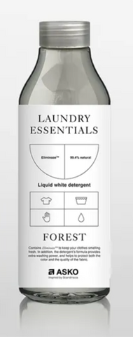 Ⓜ️🔵🔵🔵 ASKO Detergente Bianchi - Detergente lavatrice per capi bianchi, 1 falcone da 1 litro, 99% ingredienti naturali, senza coloranti, parabeni e derivati animali, Bottiglia 100% plastica riciclata.