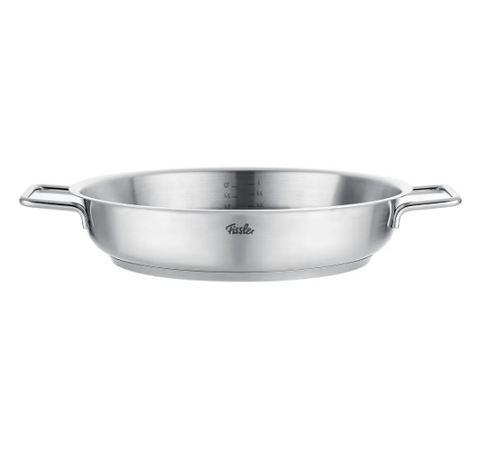 Ⓜ️🔵🔵🔵 Fissler Tegame - Tegame, Serie Pure Collection, Capacità 3 Litri, Diametro 28 cm, Acciaio inox satinato (esterna)/ Acciaio inox lucidato (interna), Manici acciaio inox lucidato, Fondo Superthermic