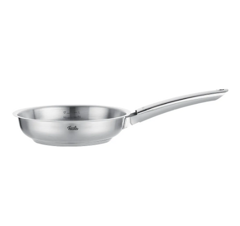 Ⓜ️🔵🔵🔵 Fissler Padella - Padella, Serie Pure Collection, Capacità 1.3 Litri, Diametro 20 cm, Acciaio inox satinato (esterna)/ Acciaio inox lucidato (interna), Manico in acciaio inox lucidato, Fondo Superthermic