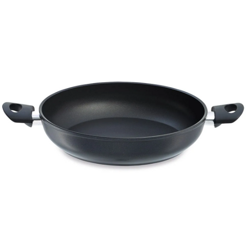 Ⓜ️🔵🔵🔵 Fissler Tegame - Tegame, Serie Cenit, Capacità 3.1 Litri, Diametro 28 cm, Manici in plastica ergonomici, Alluminio, Antiaderente