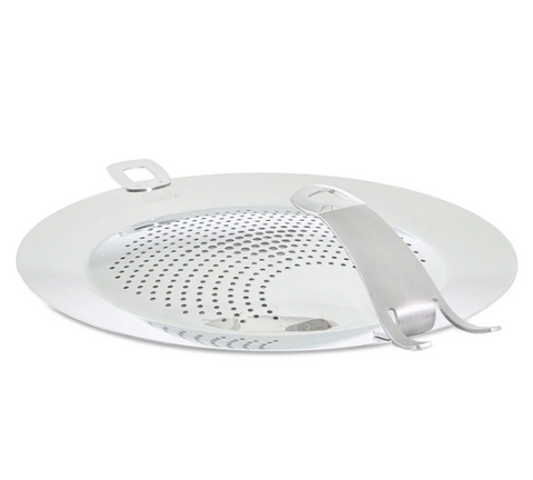 Ⓜ️🔵🔵🔵 Fissler Clippix - Clippix paraschizzi universale, Diametro 28 cm, Acciaio inox, Compatibile con padelle Fissler Ø da 24 a 28 cm
