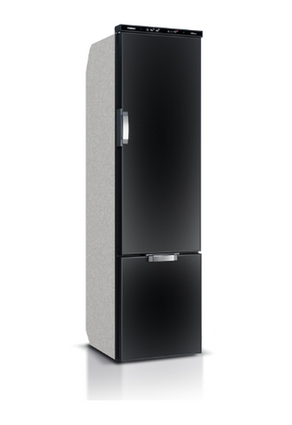Ⓜ️🔵🔵🔵 Vitrifrigo SLIM150 CHR - Frigo-Freezer, Porta singola, 140 Litri, Chromelock, Nero, Night Mode, Termostato e Luce LED, Vent Position, A x L x P 151.3x41.7x44.4 cm