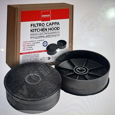 Ⓜ️🔵🔵🔵 MONDO 1120536527 - Filtro ai carboni attivi per cappa (contiene 2 filtri)