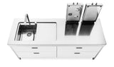 Ⓜ️🔵🔵🔵 Alpes R 90/5G - Piano cottura ribaltabile o da appoggio in acciaio inox a 5 fuochi, 89,5cm