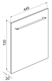 Ⓜ️🔵🔵🔵👌 Smeg KIT4CX-1 - Porta con maniglia, 45 cm (solo porta)