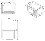 Ⓜ️🔵🔵🔵 Smeg MOE25X - Microonde con grill, Acciaio Inox satinato, Elettronico, 51x30x43 cm