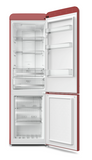 Ⓜ️🔵🔵🔵 SEVERIN RKG 8927 - Frigorifero retrò combinato, TOTAL NO FROST, colore ROSSO, Nuova classe energetica E