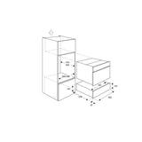 Ⓜ️🔵🔵🔵 BERTAZZONI WD60PRON - Cassetto Scaldavivande, 60x15 cm, Carbonio, Serie Professional, Cap. 25 kg