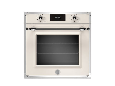 Ⓜ️🔵🔵🔵 BERTAZZONI F6011HERVPTAX/23 - Forno da incasso, Avorio/Inox, 60 cm, Serie Heritage, Display TFT, Elettrico Pirolitico, Total Steam