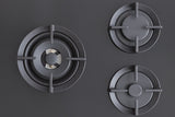 Ⓜ️🔵🔵🔵 BERTAZZONI P905CMODGNE - Piano Cottura a Gas, 90 cm, Nero, In Cristallo, Serie Modern, Wok Centrale