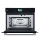 Ⓜ️🔵🔵🔵 Hotpoint ARISTON MP 9P6 IX HA - Forno a microonde da incasso, combinato grill, con funzione vapore, crisp e ventilato, acciaio inox e vetro nero