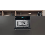 Ⓜ️🔵🔵🔵 Hotpoint ARISTON MP 9P6 IX HA - Forno a microonde da incasso, combinato grill, con funzione vapore, crisp e ventilato, acciaio inox e vetro nero