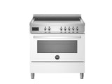 Ⓜ️🔵🔵🔵 BERTAZZONI PRO95I1EBIT - Piano cottura a induzione, 5 Zone, con 2 Zone flex, Serie Professional, Bianco, Forno elettrico, 90 cm