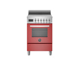 Ⓜ️🔵🔵🔵 BERTAZZONI PRO64I1EROT - Piano cottura a induzione, 4 fuochi, Serie Professional, Rosso, Forno elettrico, 60 cm