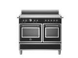 Ⓜ️🔵🔵🔵 BERTAZZONI HER105I2ENET - Cucina, Piano cottura a induzione, 100 cm, 5 Zone, 2 Zone flex, Serie Heritage, Nero Opaco, Doppio Forno elettrico, Nuova classe A
