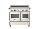 Ⓜ️🔵🔵🔵 BERTAZZONI HER105I2EAVT - Cucina, Piano cottura a induzione, 100 cm, 5 Zone, 2 Zone flex, Serie Heritage, Avorio, Doppio Forno elettrico, Nuova classe A