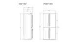 Ⓜ️🔵🔵🔵 BERTAZZONI RCD84F4FXNC/24 - Frigorifero Cross Door, Libera Installazione, 84 cm, Acciaio Inox, Serie Professional, PureBreeze UV, 321L Frigorifero, 166L Congelatore, Nuova Classe E