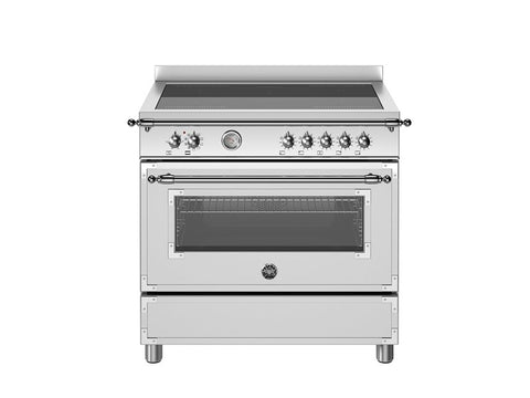 Ⓜ️🔵🔵🔵 BERTAZZONI HER95I1EXT - Cucina, Piano cottura a induzione, 90 cm, 5 Zone, 2 Zone flex, Serie Heritage, Acciaio inox, Forno elettrico, Nuova classe A