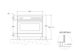 Ⓜ️🔵🔵🔵 LA GERMANIA AMN964IENNE - Cucina, Piano Induzione, Full Black, Serie Americana, 4 Zone a induzione, Forno Elettrico Singolo, 90x60 cm