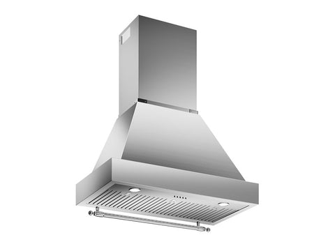 Ⓜ️🔵🔵🔵 BERTAZZONI K90HERTX+KC36HERTX - Cappa a parete, Acciaio inox, 90 cm, Serie Heritage, Installazione a parete, Nuova classe A