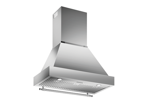 Ⓜ️🔵🔵🔵 BERTAZZONI K100HERTX+KC36HERTX - Cappa a parete, 100 cm, Installazione a parete, Serie Heritage, Acciaio inox, 1 Motore, Nuova Classe A