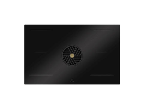 Ⓜ️🔵🔵🔵 BERTAZZONI P804ICH2M30NT - Piano Cottura a Induzione, 80 cm, Nero, Serie Modern, 4 Zone Cottura, Funzione Multi-zona, Cappa Integrata Centrale, Nuova classe A++