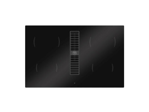 Ⓜ️🔵🔵🔵 BERTAZZONI P804ICH30NP - Piano Cottura a Induzione, 80 cm, Nero, Serie Modern, 4 Zone Cottura, Funzione Booster, Cappa Integrata Centrale, Nuova classe A
