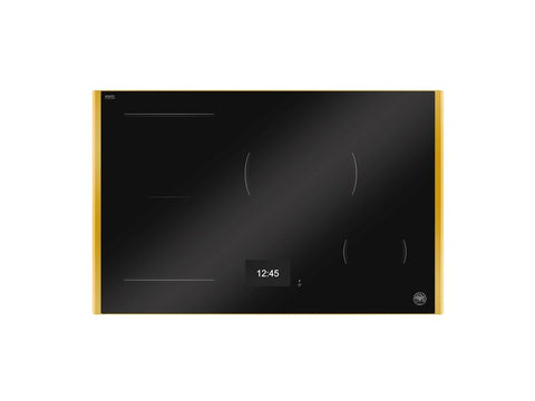 Ⓜ️🔵🔵🔵 BERTAZZONI P784I1M37GT - Piano Cottura a Induzione, 78 cm, Nero/ Oro, 4 Zone, Serie Modern, Display TFT, Funzione Pot Moving