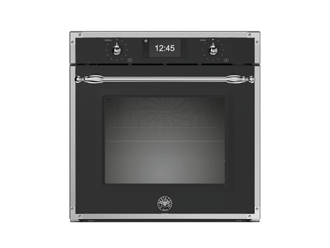 Ⓜ️🔵🔵🔵 BERTAZZONI FHER6117CTNX3 - Forno elettrico, Incasso, Nero opaco, 60 cm, Serie Heritage, 11 Funzioni, Pirolitico, Display TFT, Total steam, Nuova classe A++