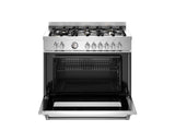 Ⓜ️🔵🔵🔵 BERTAZZONI MAS96L1EXT2 - Cucina, Piano cottura a gas, 90 cm, 6 fuochi, Serie Master, Acciaio Inox, Forno elettrico gigante multifunzione, Nuova classe A