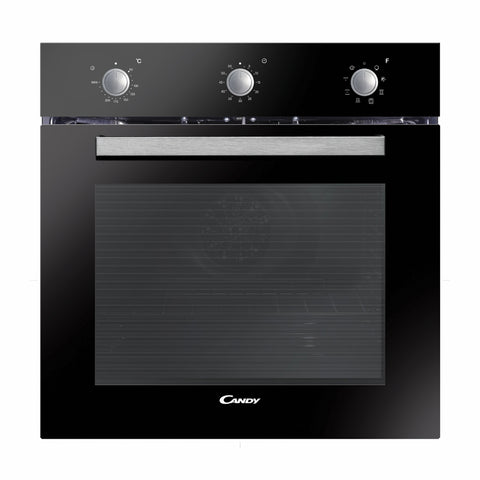 Ⓜ️🔵🔵🔵 Candy FCP602NXL/E - Forno Timeless, incasso, Elettrico, Ventilato, 65 litri, Vetro nero e maniglia inox, Classe A+