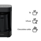 Ⓜ️🔵🔵🔵 Haier HMB5A 011 - [📦🚨Spedizione immediata!🚚💨] Multi Beverage (caffè, infusi, tè, montalatte, cioccolata, latte, orzo) I-Master Serie 5 Nero, Salvaspazio 3 in 1, 6 programmi automatici