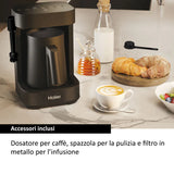Ⓜ️🔵🔵🔵 Haier HMB5A 011 - [📦🚨Spedizione immediata!🚚💨] Multi Beverage (caffè, infusi, tè, montalatte, cioccolata, latte, orzo) I-Master Serie 5 Nero, Salvaspazio 3 in 1, 6 programmi automatici