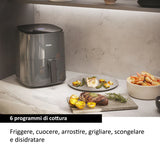 Ⓜ️🔵🔵🔵 Haier HAF5P 011 - [📦🚨Spedizione immediata!🚚💨] Friggitrice ad aria, SUPER-COMPATTA, I-Master Series 5, GRIGIO, capienza 5 litri, LAVABILE IN LAVASTOVIGLIE, Range di Temperatura 80°-200°, 1500 (W)