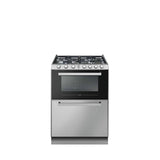 Ⓜ️🔵🔵🔵 Candy TRIO4GXNT/1 - Trio 3 in 1, unità indipendente da cucina con 3 elettrodomestici in 1 in soli 60 cm, piano cottura 4 fuochi gas, lavastoviglie e forno, colore argento