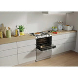 Ⓜ️🔵🔵🔵 Candy TRIO4GXNT/1 - Trio 3 in 1, unità indipendente da cucina con 3 elettrodomestici in 1 in soli 60 cm, piano cottura 4 fuochi gas, lavastoviglie e forno, colore argento