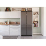 Ⓜ️🔵🔵🔵 Candy CFQQ5T817EPS - Frigorifero 4 porte, Libera installazione, No Frost, Nuova classe E, New Gentle Silver, L x P x A (mm) 833x650x1815, apacità netta totale: 467 Litri (311+156 L)