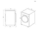 Ⓜ️🔵🔵🔵 Haier HW80-B14959S8U1 - Lavatrice ANTRACITE a carica frontale, I-Pro Series 5, Libera installazione, 8 kg, 1400 giri/min, motore a movimento diretto, Nuova classe A, L x P x A (mm) 595x583x850