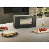 Ⓜ️🔵🔵🔵 Haier HTO7W2 011 - Tostapane FINESTRATO con fette EXTRA-LARGHE E LUNGHE, I-Master Serie 7 LAVA, 1 scomparti extra-profondi, 7 livelli di tostatura, 1300 (W)