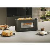 Ⓜ️🔵🔵🔵 Haier HTO7W2 011 - Tostapane FINESTRATO con fette EXTRA-LARGHE E LUNGHE, I-Master Serie 7 LAVA, 1 scomparti extra-profondi, 7 livelli di tostatura, 1300 (W)