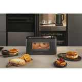 Ⓜ️🔵🔵🔵 Haier HTO7W2 011 - Tostapane FINESTRATO con fette EXTRA-LARGHE E LUNGHE, I-Master Serie 7 LAVA, 1 scomparti extra-profondi, 7 livelli di tostatura, 1300 (W)