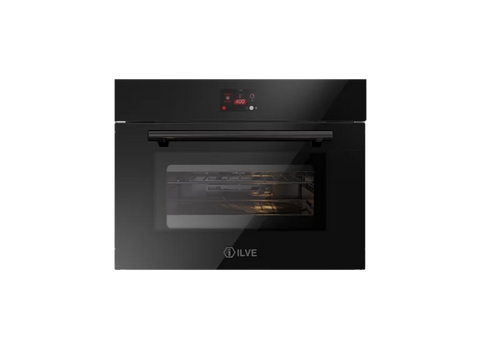 Ⓜ️🔵🔵🔵 ILVE OV30GT31 - Forno elettrico multifunzione, Incasso, 76 cm, Capacità 114 L, Vetro temperato nero, Temp. 320°C, Funzioni 16, Controllo elettronico touch TFT, Linea Professional Plus, Nuova classe A