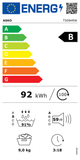 Ⓜ️🔵🔵🔵 ASKO T 509 HRW - Asciugatrice 9 kg, bianca, Cestello in Acciaio inox, TERZO ANNO DI GARANZIA GIÀ INCLUSO, Pompa di calore, Nuova classe B