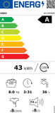 Ⓜ️🔵🔵🔵 ASKO W 1084 BW - Lavatrice 8 kg, bianca, 1400 giri, VASCA E CESTELLO IN ACCIAIO INOX, ZERO VIBRAZIONI anche in centrifuga al massimo, CHIUSURA ERMETICA IN ACCIAIO SENZA GUARNIZIONE IN GOMMA quindi NIENTE MUFFA E DEPOSITI NELL'OBLÒ, Nuova classe A