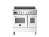 Ⓜ️🔵🔵🔵 BERTAZZONI PRO95I2EBIT - Piano cottura a Induzione, Serie Professional, Bianco, Doppio forno, 90 cm, 5 zone a induzione, 2 zone flex, Comandi touch